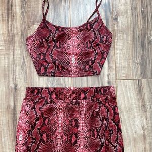 Two Piece Snake Skin Set